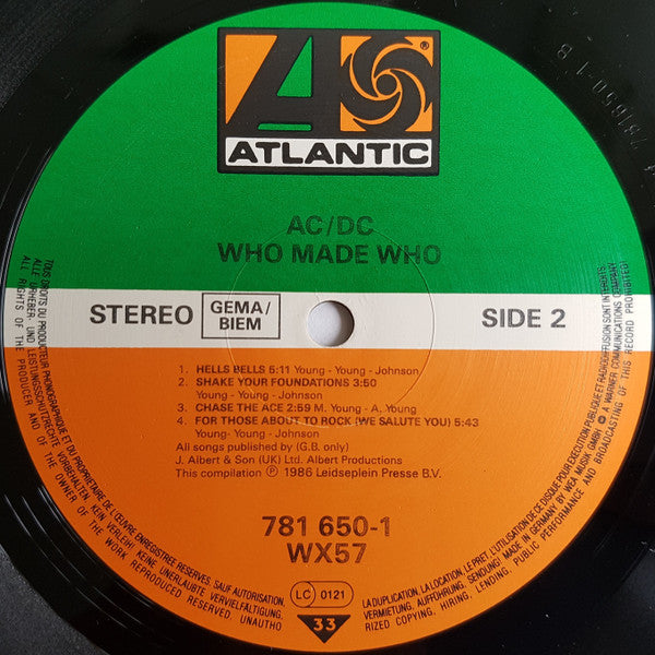 AC/DC ~ Who Made Who (Vinyl) - Djungel & Jazz