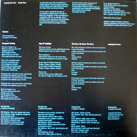 Gentle Giant ~ Acquiring The Taste (Vinyl) - Djungel & Jazz