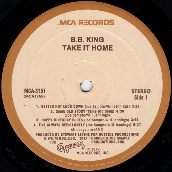B.B. King ~ Take It Home (Vinyl) - Djungel & Jazz