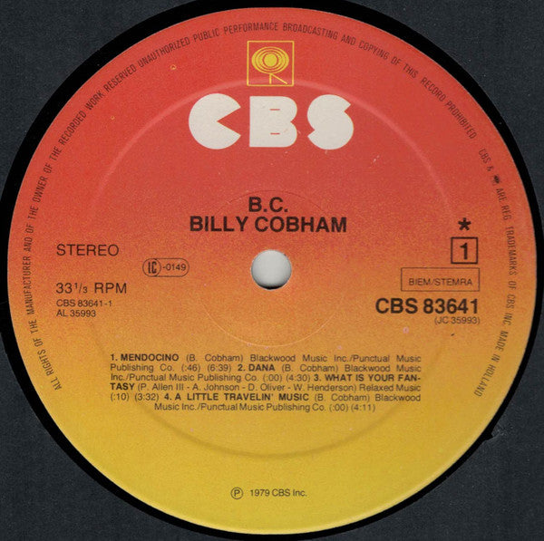 Billy Cobham : B.C. (LP, Album)