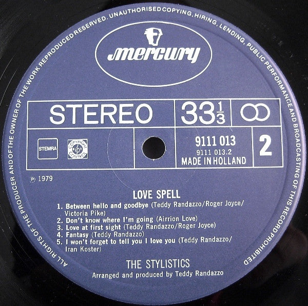 The Stylistics ~ Love Spell (Vinyl) - Djungel & Jazz