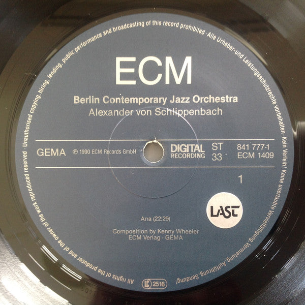 Berlin Contemporary Jazz Orchestra / Alexander Von Schlippenbach ~ Berlin Contemporary Jazz Orchestra (Vinyl) - Djungel & Jazz