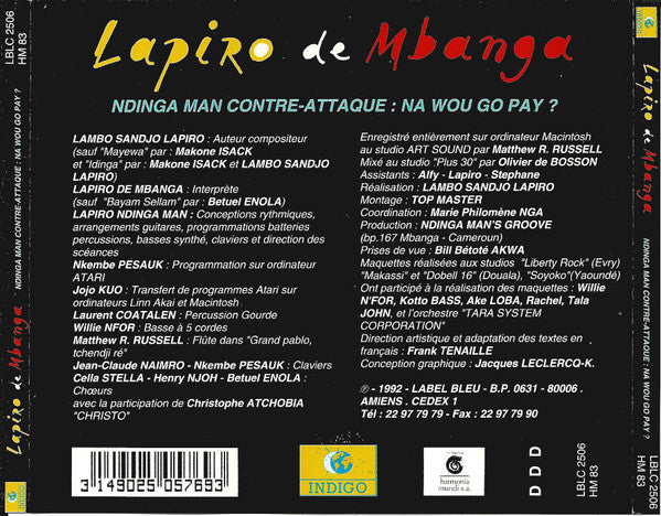 Lapiro De M'Banga ~ Ndinga Man Contre-attaque: Na Wou Go Pay? (Vinyl) - Djungel & Jazz