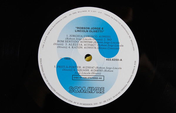 Lincoln Olivetti & Robson Jorge ~ Robson Jorge & Lincoln Olivetti (Vinyl) - Djungel & Jazz