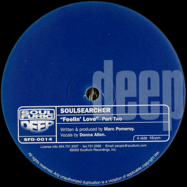Soulsearcher ~ Feelin' Love (Part Two) (Vinyl) - Djungel & Jazz