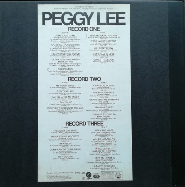 Peggy Lee : Peggy Lee (3xLP, Comp + Box)