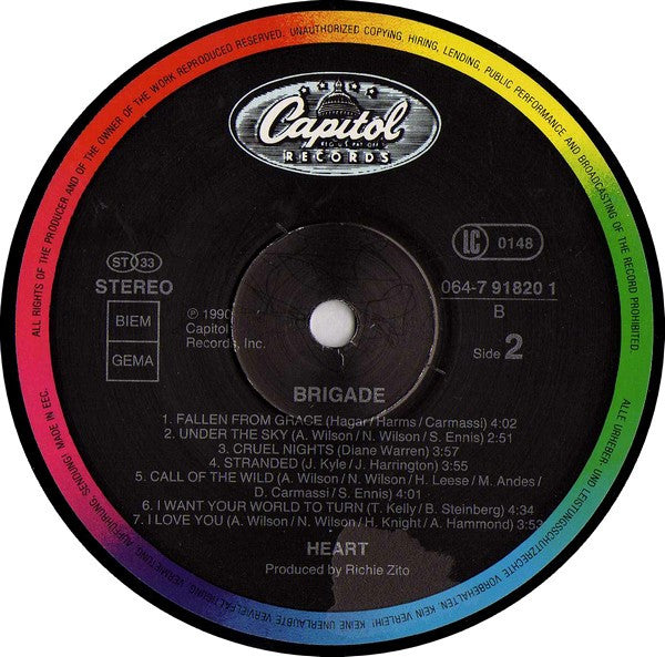 Heart ~ Brigade (Vinyl) - Djungel & Jazz
