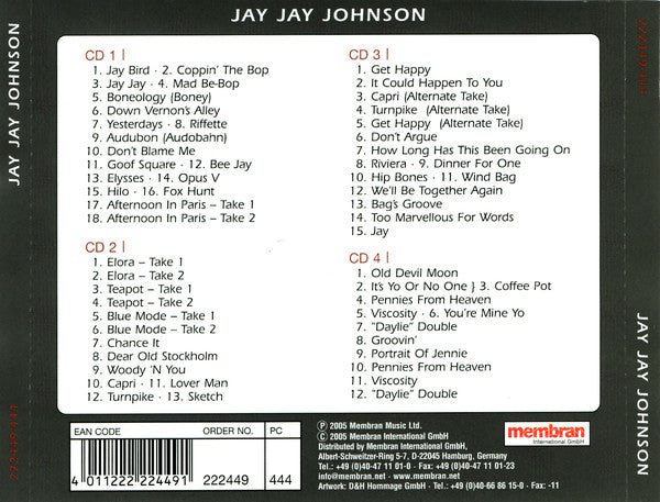 J.J. Johnson ~ Featuring Bud Powell, Sonny Rollins, Kenny Clarke, Charles Mingus (Vinyl) - Djungel & Jazz
