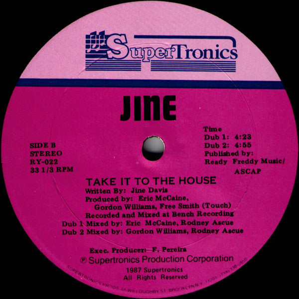 Jine : Take It To The House (12")