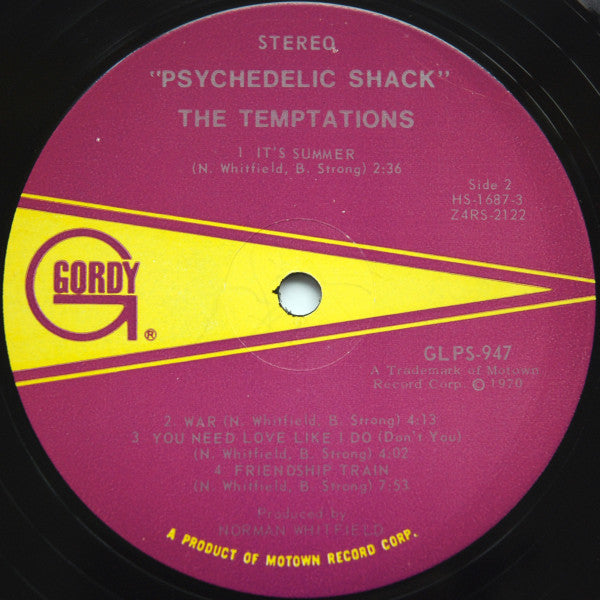 The Temptations : Psychedelic Shack (LP, Album, Ind)
