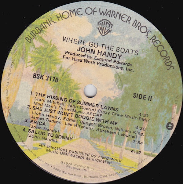 John Handy ~ Where Go The Boats (Vinyl) - Djungel & Jazz