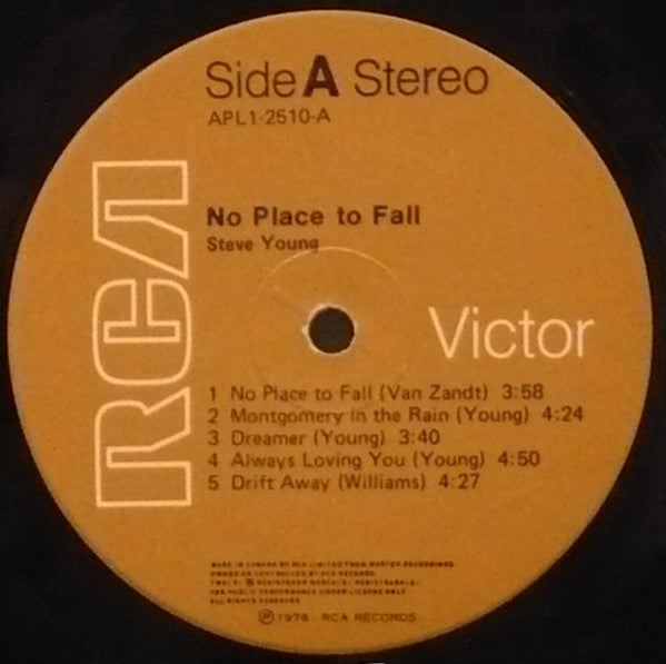 Steve Young  ~ No Place To Fall (Vinyl) - Djungel & Jazz
