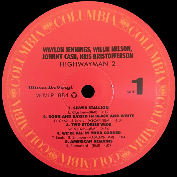 Waylon Jennings, Willie Nelson, Johnny Cash, Kris Kristofferson ~ Highwayman 2 (Vinyl) - Djungel & Jazz