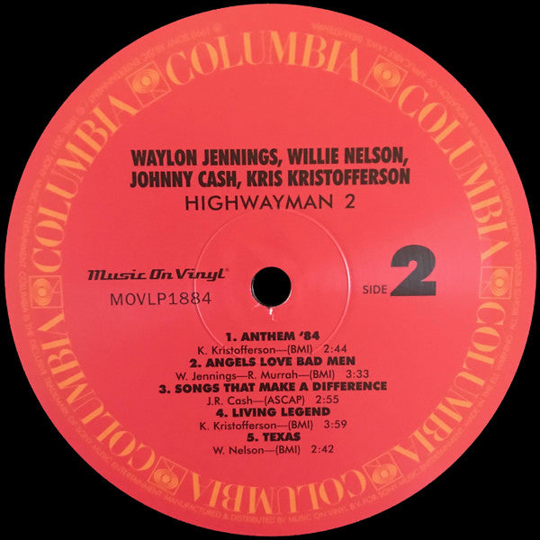 Waylon Jennings, Willie Nelson, Johnny Cash, Kris Kristofferson ~ Highwayman 2 (Vinyl) - Djungel & Jazz