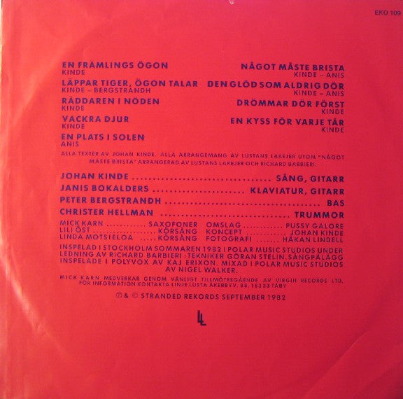 Lustans Lakejer ~ En Plats I Solen (Vinyl) - Djungel & Jazz