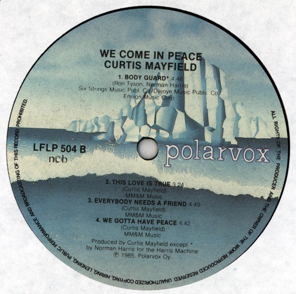 Curtis Mayfield ~ We Come In Peace (Vinyl) - Djungel & Jazz