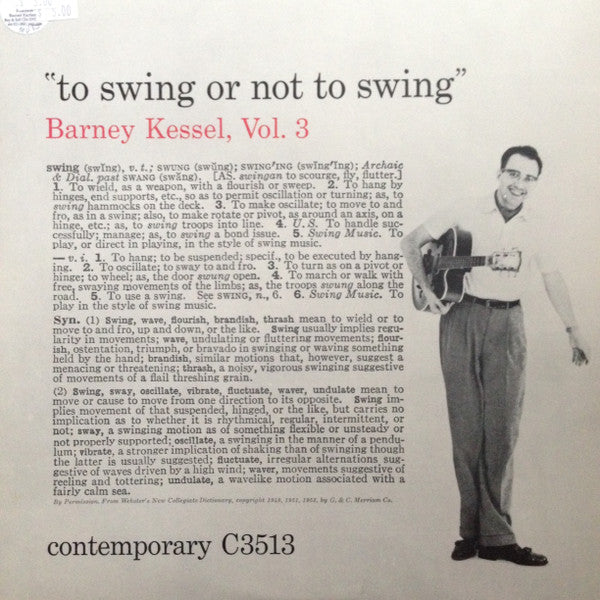 Barney Kessel ~ Vol. 3, To Swing Or Not To Swing (Vinyl) - Djungel & Jazz