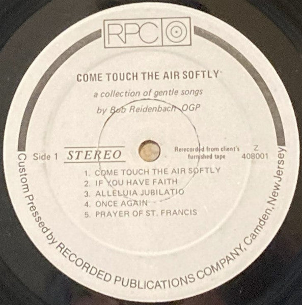 Bob Reidenbach ~ Come Touch The Air Softly (Vinyl) - Djungel & Jazz