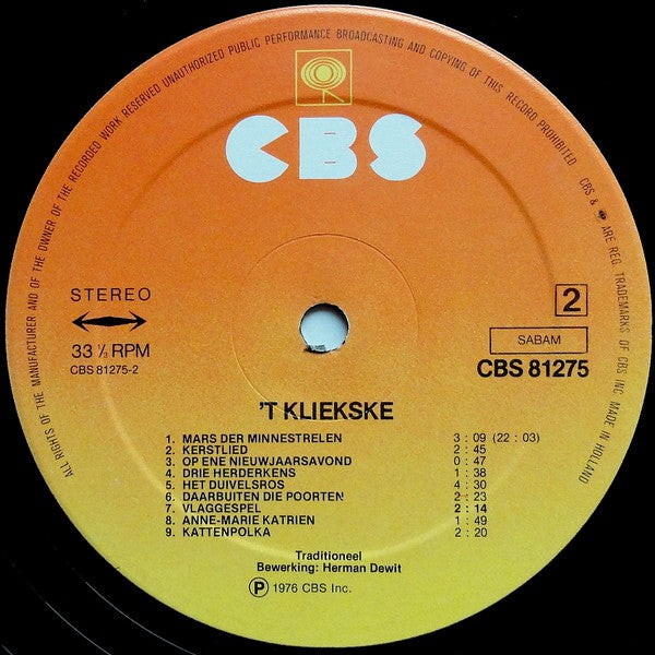 T Kliekske ~ Vlaamse Volksmuziek - Musique Populaire Flamande (Vinyl) - Djungel & Jazz