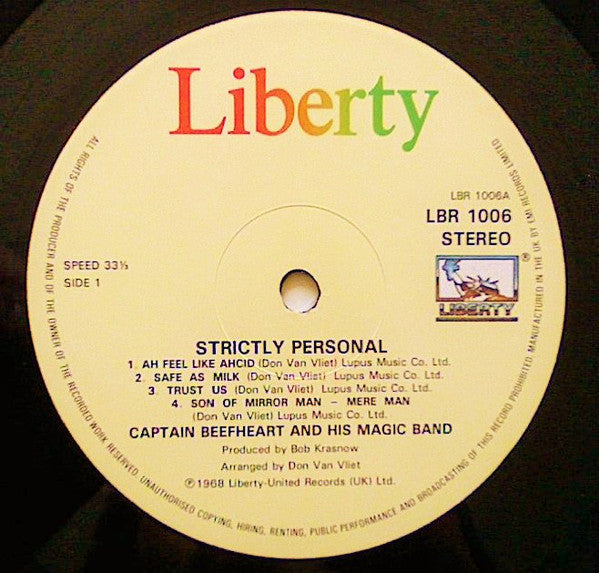 Captain Beefheart And The Magic Band ~ Strictly Personal (Vinyl) - Djungel & Jazz
