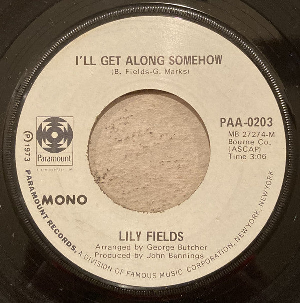 Lily Fields ~ Rocks In My Bed / I'll Get Along Somehow (Vinyl) - Djungel & Jazz