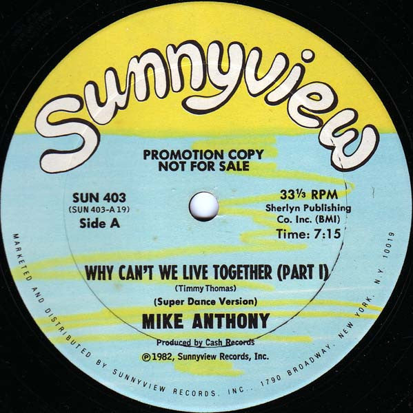 Mike Anthony : Why Can't We Live Together (12", Promo)