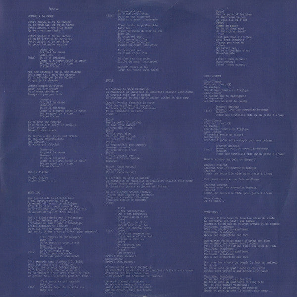 Alain Chamfort : Rock'n Rose (LP, Album, Gat)