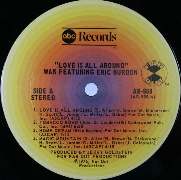 War Featuring Eric Burdon ~ Love Is All Around (Vinyl) - Djungel & Jazz