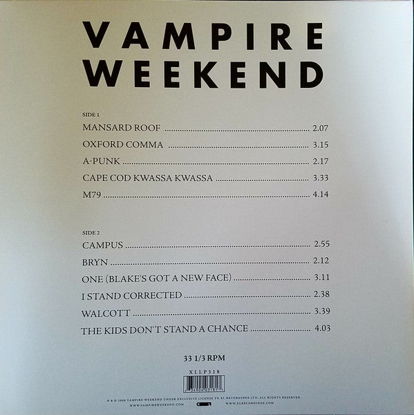 Vampire Weekend ~ Vampire Weekend (Vinyl) - Djungel & Jazz