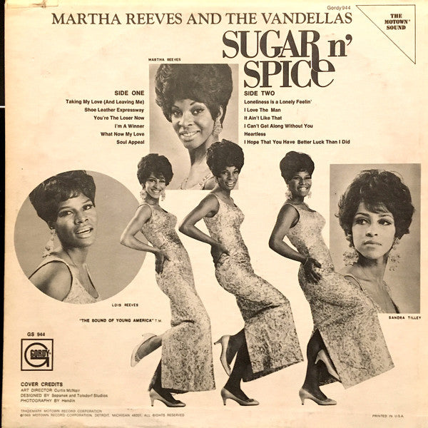 Martha Reeves & The Vandellas ~ Sugar 'n' Spice (Vinyl) - Djungel & Jazz