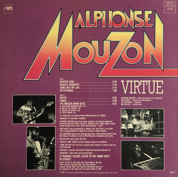 Alphonse Mouzon ~ Virtue (Vinyl) - Djungel & Jazz