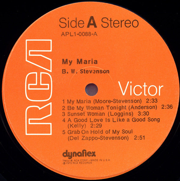 B.W. Stevenson ~ My Maria (Vinyl) - Djungel & Jazz