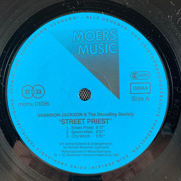 Ronald Shannon Jackson And The Decoding Society : Street Priest (LP, Album)