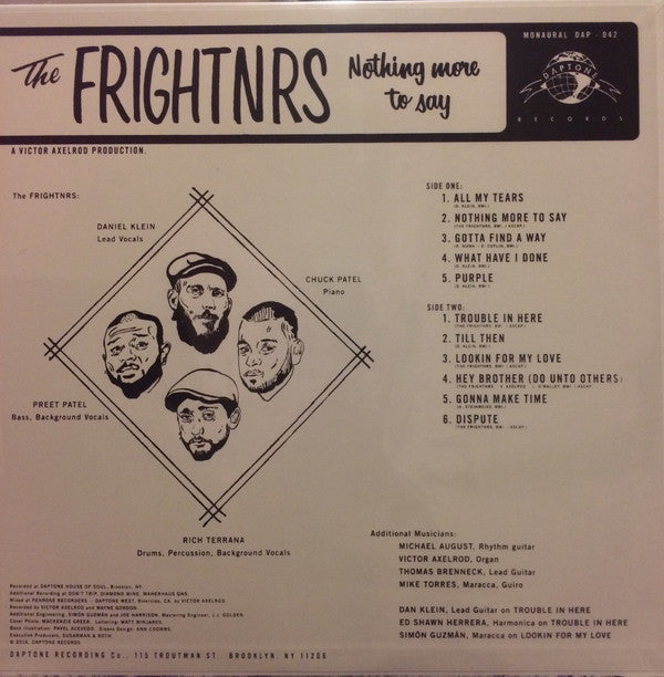 The Frightnrs ~ Nothing More To Say (Vinyl) - Djungel & Jazz