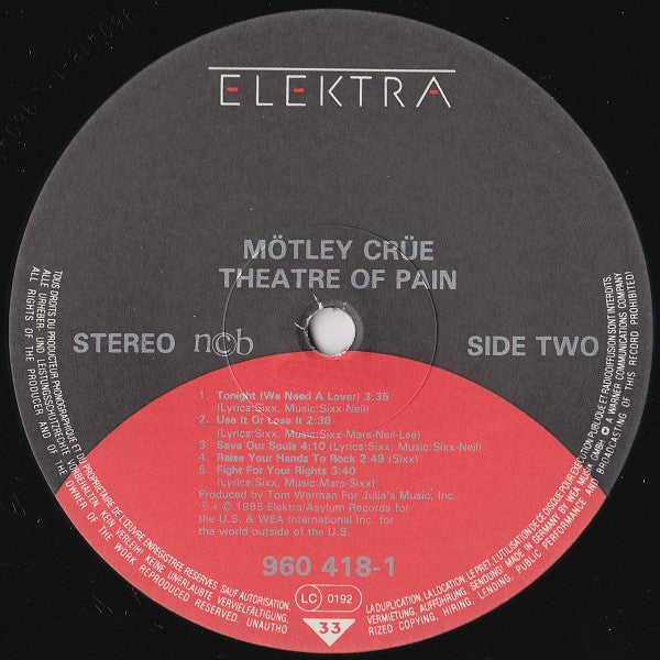 Mötley Crüe : Theatre Of Pain (LP, Album)