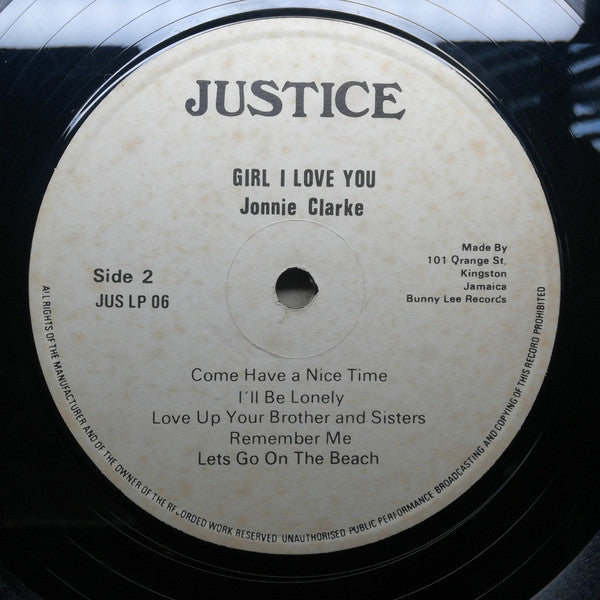 Johnny Clarke : Girl I Love You (LP, Album)