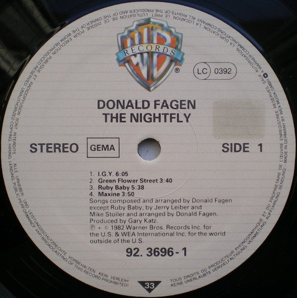 Donald Fagen : The Nightfly (LP, Album)