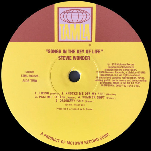 Stevie Wonder ~ Songs In The Key Of Life (Vinyl) - Djungel & Jazz