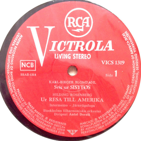 Karl-Birger Blomdahl - Hilding Rosenberg - Franz Berwald / Stockholms Filharmoniska Orkester, Antal Dorati ~ Karl-Birger Blomdahl: Svit Ur Sisyfos - Hilding Rosenberg: Ur Resa Till Amerika - Franz Berwald: Sinfonie Capricieuse (Vinyl) - Djungel & Jazz