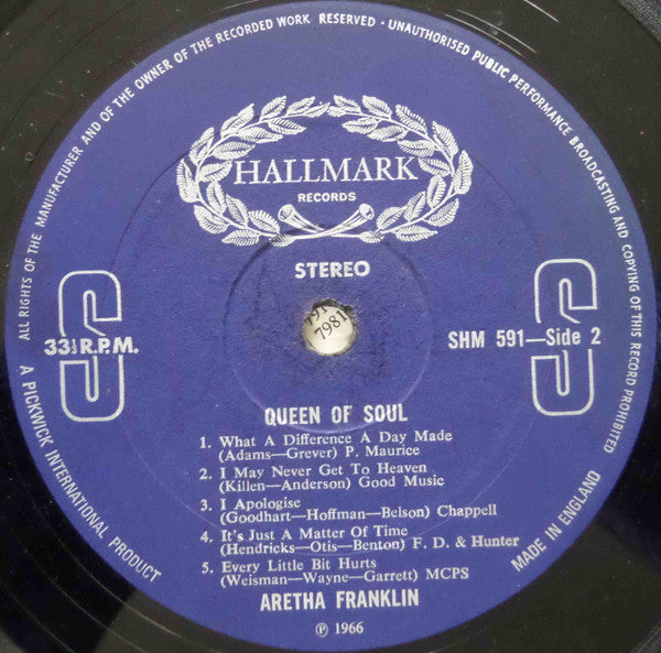 Aretha Franklin ~ Queen Of Soul (Vinyl) - Djungel & Jazz