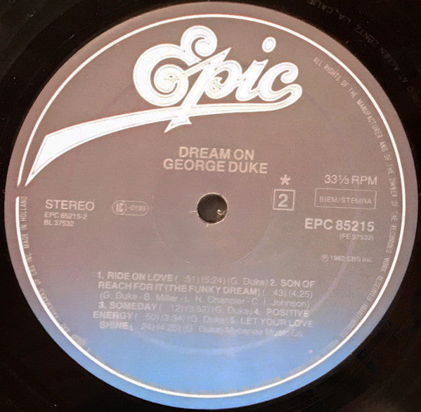 George Duke ~ Dream On (Vinyl) - Djungel & Jazz