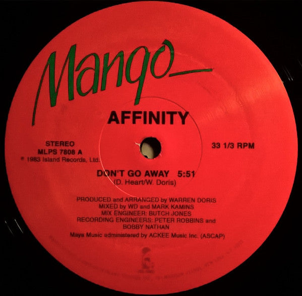 Affinity (2) : Don't Go Away (12", RE, Unofficial)