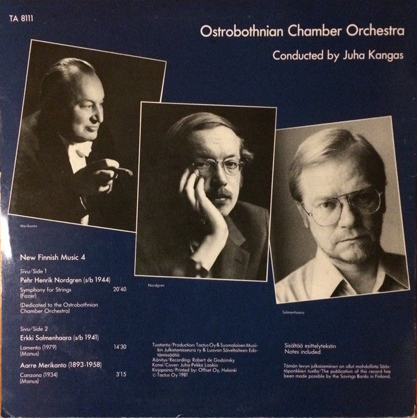 Pehr Henrik Nordgren, Erkki Salmenhaara, Aarre Merikanto, Ostrobothnian Chamber Orchestra, Juha Kangas ~ New Finnish Music 4 (Vinyl) - Djungel & Jazz