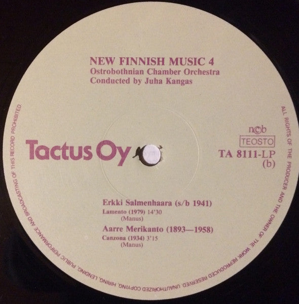 Pehr Henrik Nordgren, Erkki Salmenhaara, Aarre Merikanto, Ostrobothnian Chamber Orchestra, Juha Kangas ~ New Finnish Music 4 (Vinyl) - Djungel & Jazz
