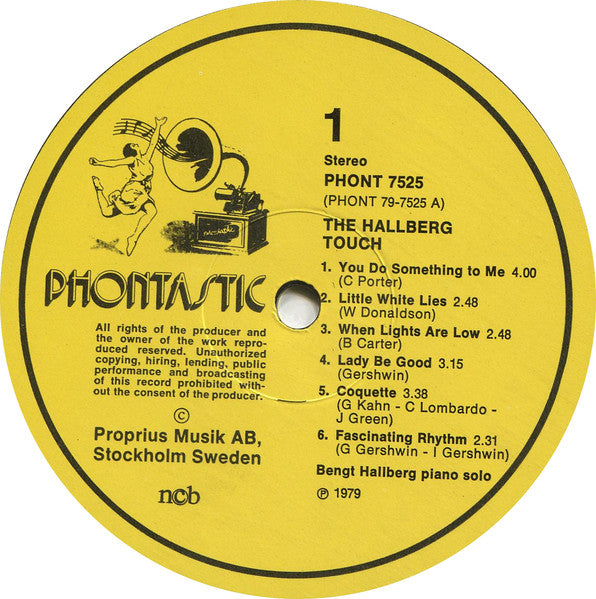 Bengt Hallberg ~ The Hallberg Touch (Bengt Hallberg Plays Old Favourites) (Vinyl) - Djungel & Jazz