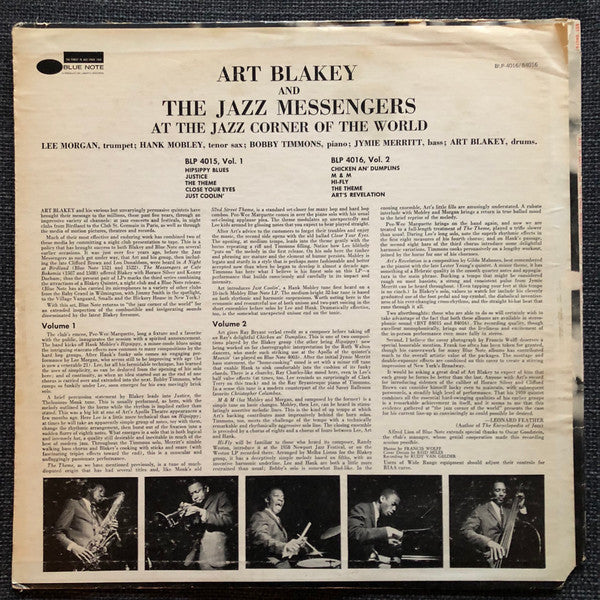 Art Blakey & The Jazz Messengers ~ At The Jazz Corner Of The World Vol. 2 (Vinyl) - Djungel & Jazz