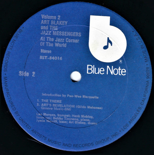 Art Blakey & The Jazz Messengers ~ At The Jazz Corner Of The World Vol. 2 (Vinyl) - Djungel & Jazz