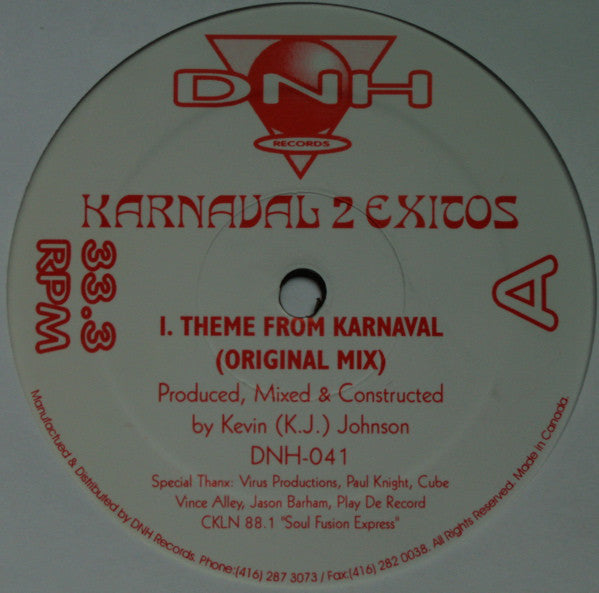 Kevin Johnson ~ Karnaval 2 Exitos (Vinyl) - Djungel & Jazz