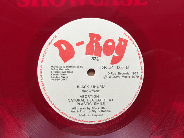 Black Uhuru : Showcase (LP, Album, Red)