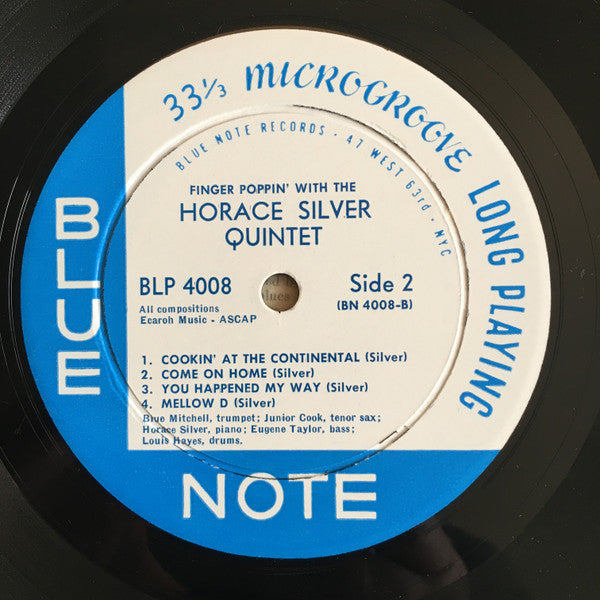The Horace Silver Quintet ~ Finger Poppin' With The Horace Silver Quintet (Vinyl) - Djungel & Jazz